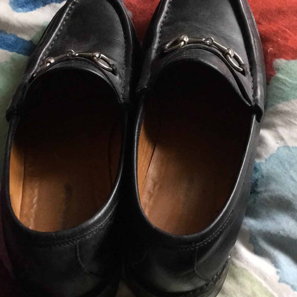 Black Lug Sole Gucci Loafers